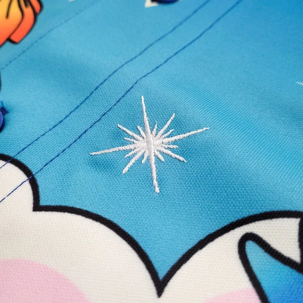 Inzo Galactic Garden Baseball Jersey EDM rave Size 3XL XXXLarge XXL